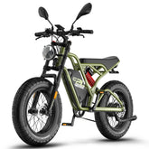 FAFREES F20 Ultra Upgraded Electric Bike - 750W Motor 48V25Ah Battery 20" Fat Tire Mechanical Disc Brakes - Military green